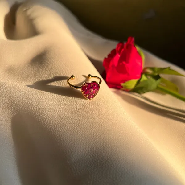 Real_Rose_Adjustable_Stainless_Steel_Heart_Ring_Customizable_Default_Title