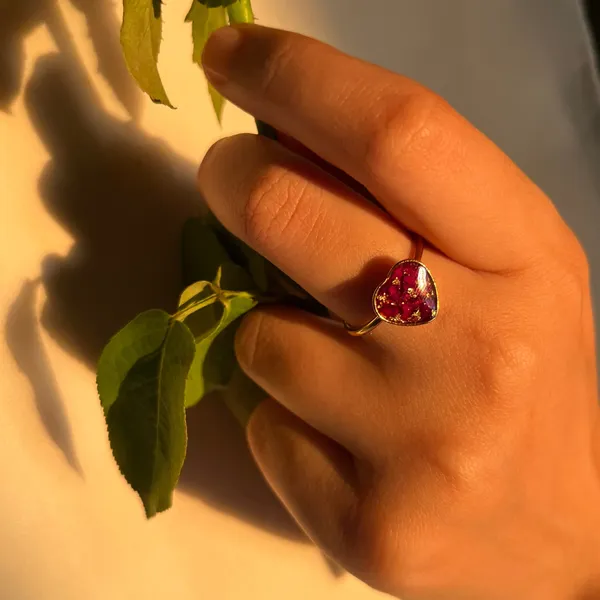 Real_Rose_Adjustable_Stainless_Steel_Heart_Ring_Customizable_Default_Title