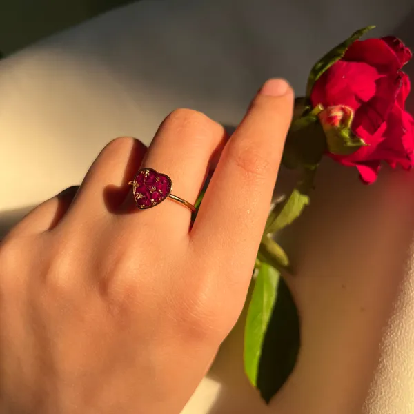 Real_Rose_Adjustable_Stainless_Steel_Heart_Ring_Customizable_Default_Title