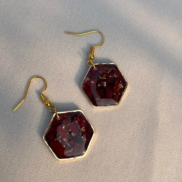 Real_Rose_Hexagon_Resin_Earrings_Handmade_Floral_Jewelry_Jeveleir_Default_Title