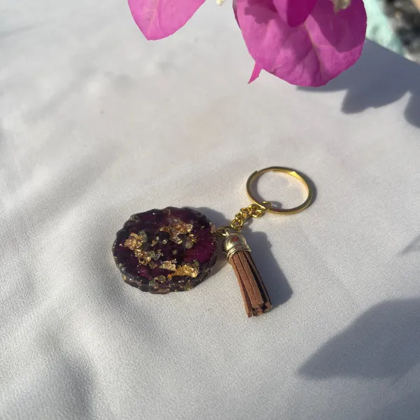 Real_Rose_Round_Keychain_Default_Title
