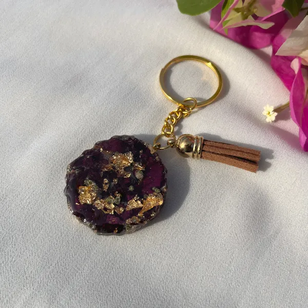 Real_Rose_Round_Keychain_Default_Title