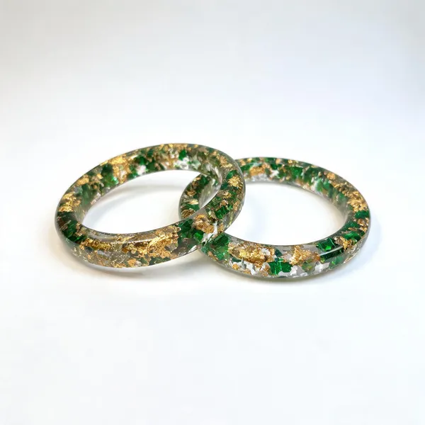 Handmade_Real_Flowers_Bangles_Customisable_Pair_Of_2_Unique_Gift_For_Women_Green_Flower_Bangle