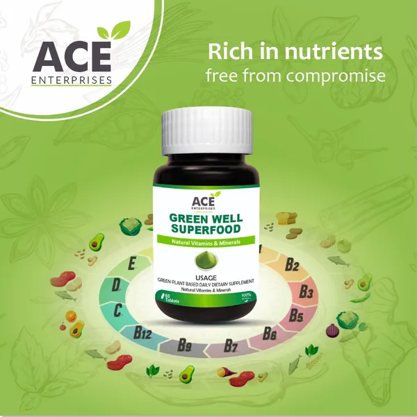 Ace_Enterprises_Green_Well_Moringa_Spirulina_Superfood_Tablets