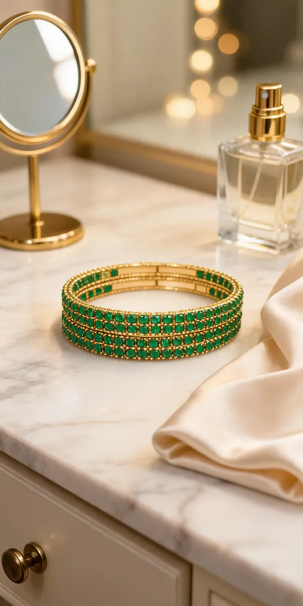 Gold_Alloy_Green_Stone_Studded_Layered_Bangle_Set_For_Women