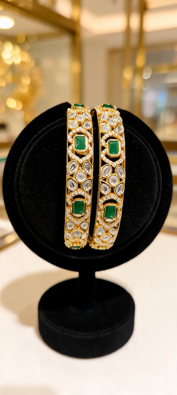 Gold_Alloy_Green_Stone_Embellished_Bangles_For_Women