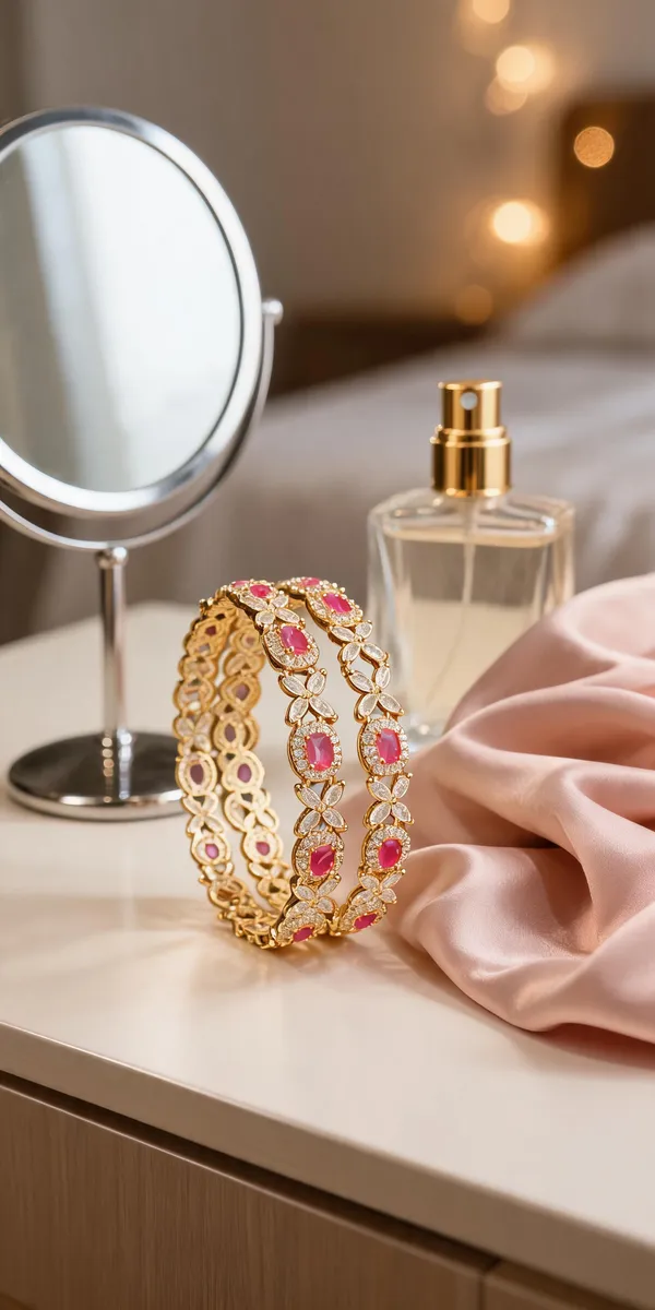 Gold_Alloy_Pink_Stone_Embellished_Bangle_Set_For_Women