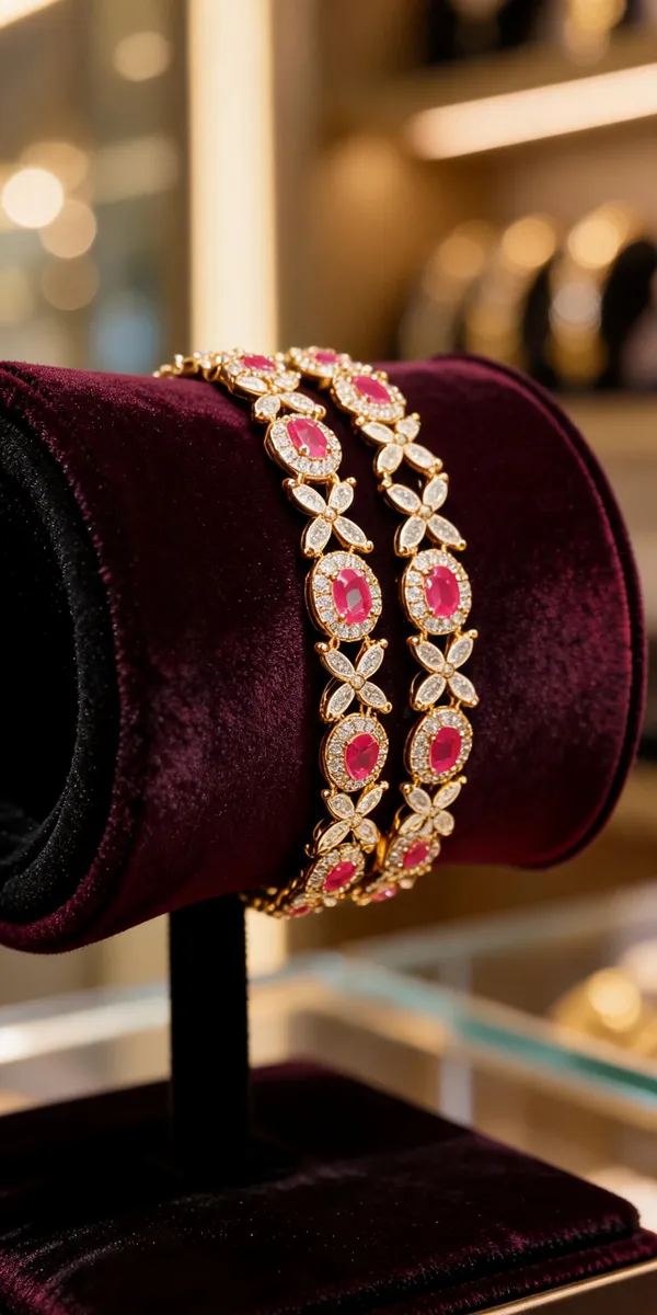 Gold_Alloy_Pink_Stone_Embellished_Bangle_Set_For_Women