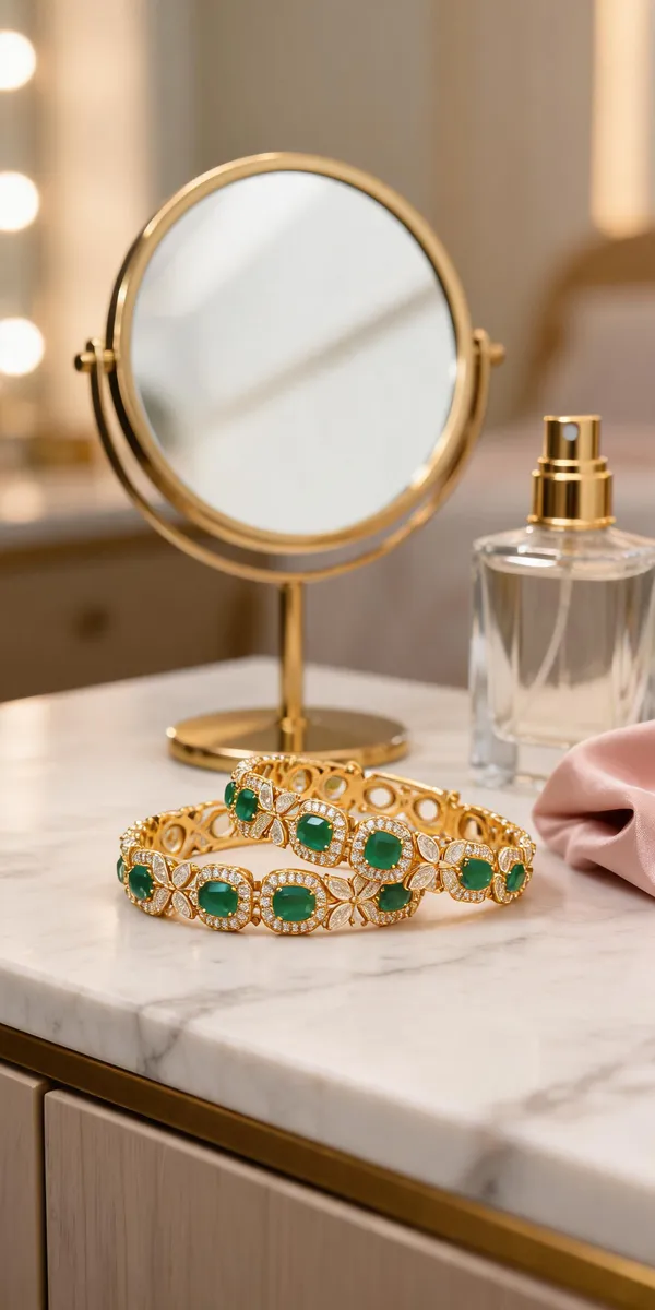 Gold_Alloy_Green_Stone_Embellished_Floral_Bangles_For_Women