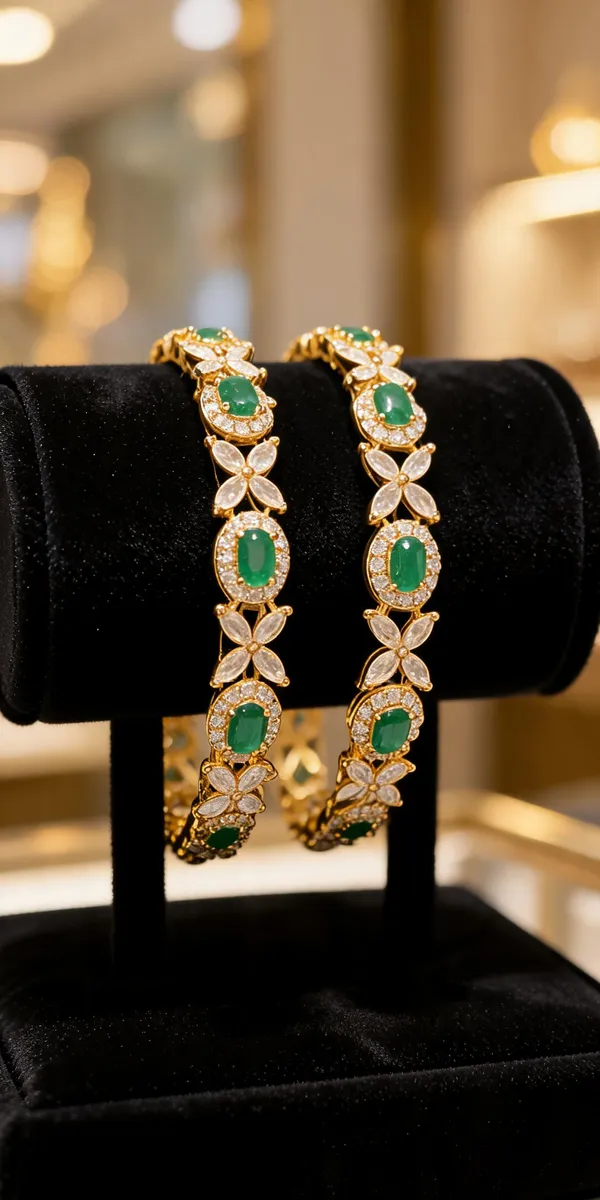 Gold_Alloy_Green_Stone_Embellished_Floral_Bangles_For_Women