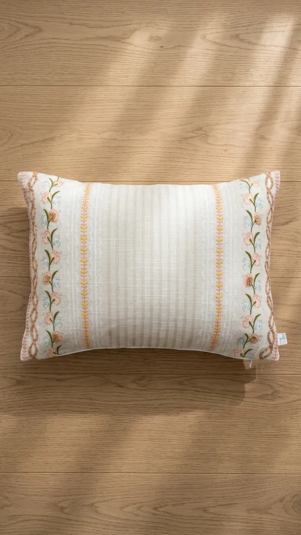 Embroidered_Floral_Stripe_Lumbar_Pillow_35x50_CM