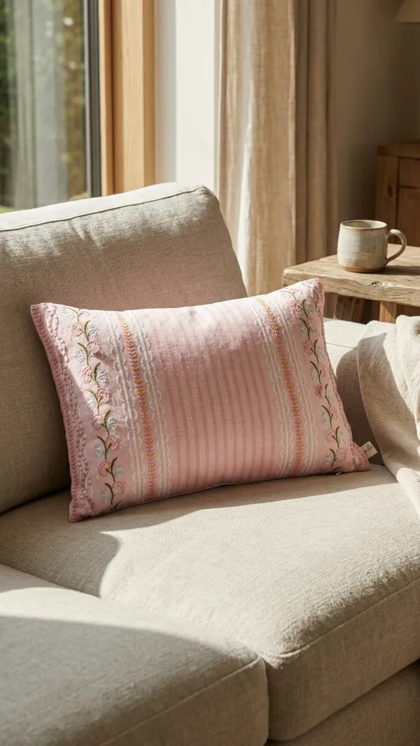 Embroidered_Floral_Stripe_Lumbar_Pillow_Pink_Colorway_35x50_CM