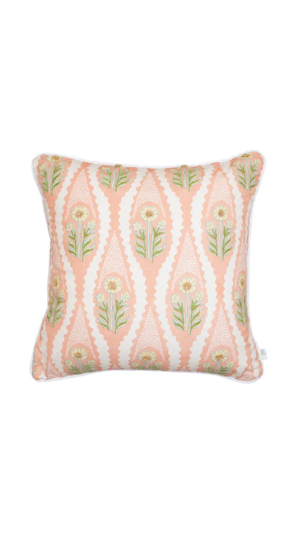 Daisy_Trellis_Diamond_Print_Square_Cushion_45x45_Cm