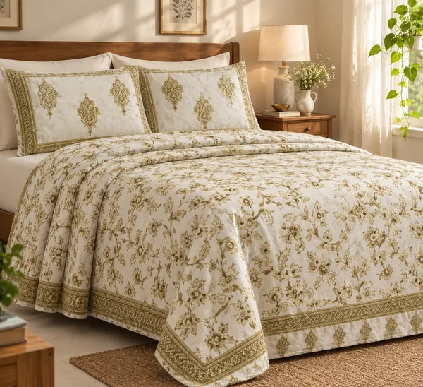 Floral_Printed_Bedding_Set_1_King_Bedsheet_1_Jaipuri_Razai_Quilt_2_Pillow_Covers