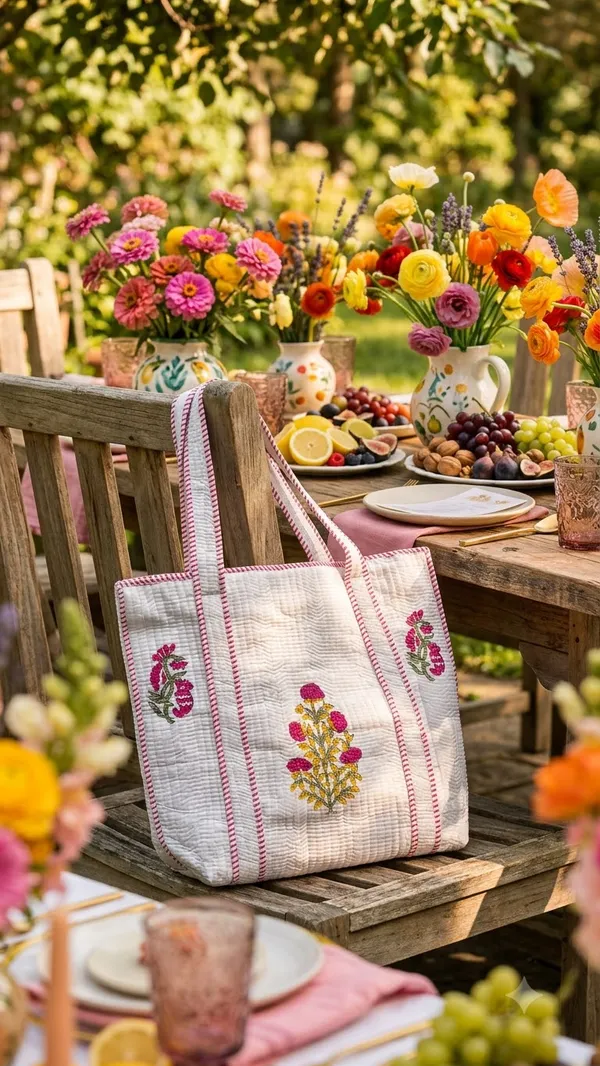 Handblock_Printed_Quilted_Tote_Bag_With_Zip_Button_17x18x_6_Inches