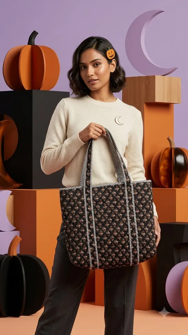 Handblock_Printed_Quilted_Tote_Bag_With_Zip_Button_17x18x_6_Inches