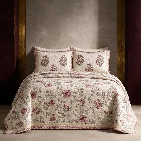 Floral_Printed_Bedding_Set_1_King_Bedsheet_1_Jaipuri_Razai_Quilt_2_Pillow_Covers