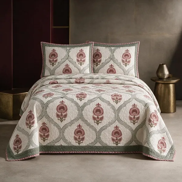 Floral_Printed_Bedding_Set_1_King_Bedsheet_1_Jaipuri_Razai_Quilt_2_Pillow_Covers