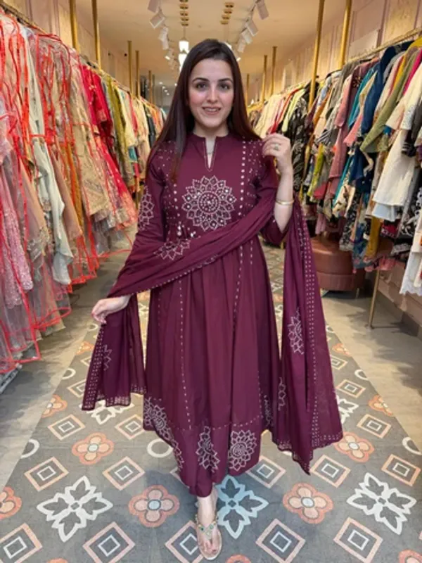 Purple_Cotton_Printed_A-Line_Kurta_Pant_Dupatta_Set_For_Women