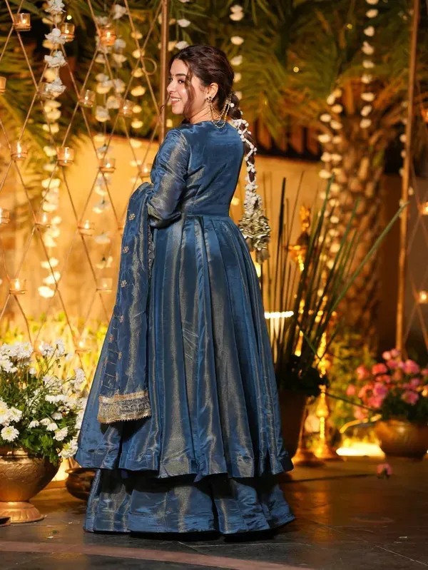Grey_Vichitra_Silk_Flared_Anarkali_Suit_Set_For_Women