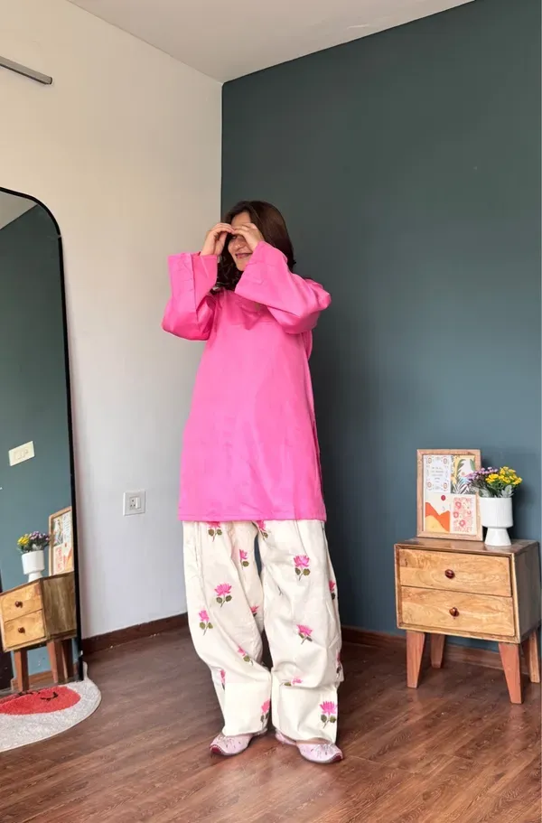 Pink_Cotton_Embroidered_Farshi_Salwar_Set_For_Women