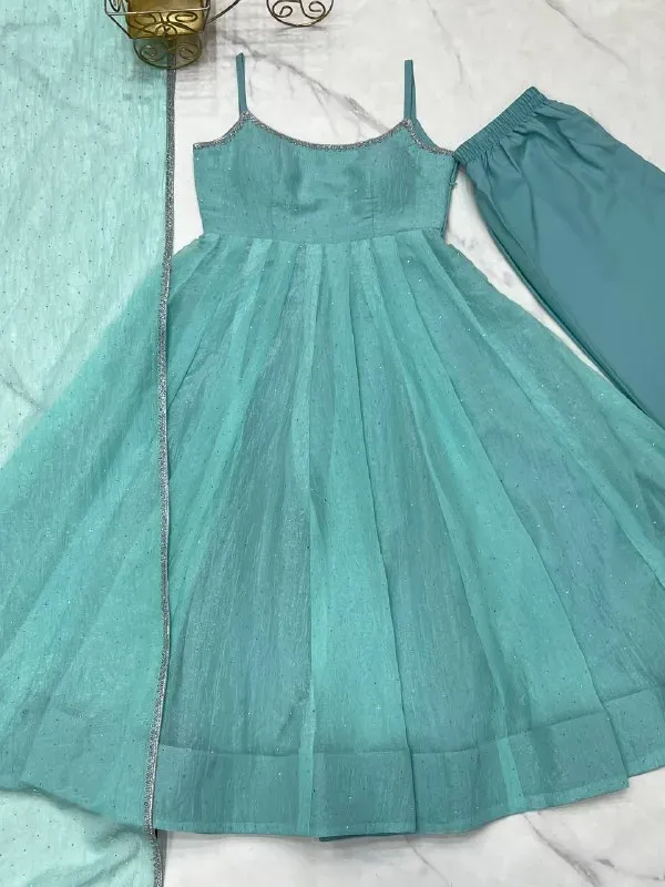 Sky_Blue_Crunchy_Silk_Swarovski_Flared_Anarkali_Suit_Set_For_Women