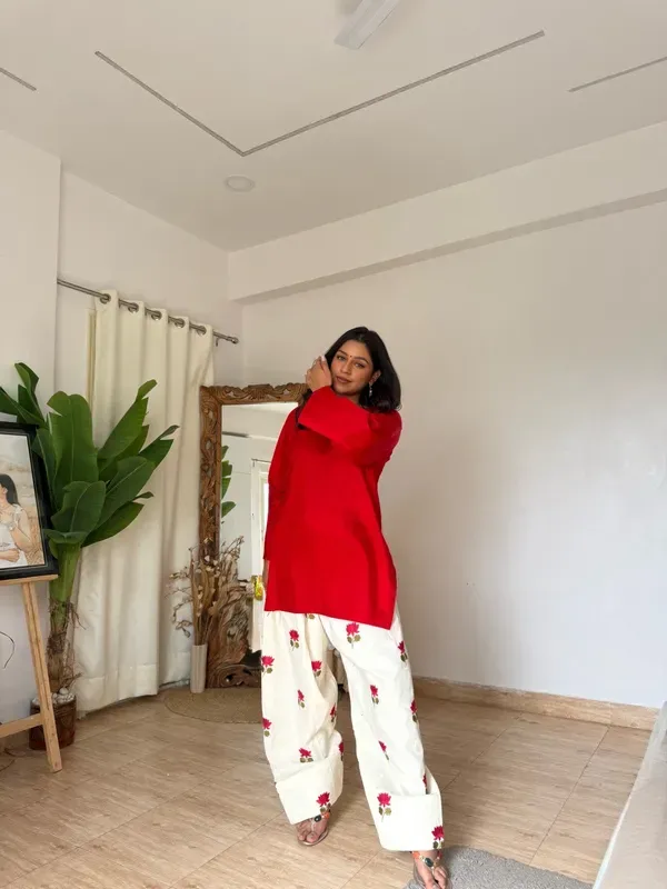 Red_Cotton_Farshi_Salwar_Set_For_Women