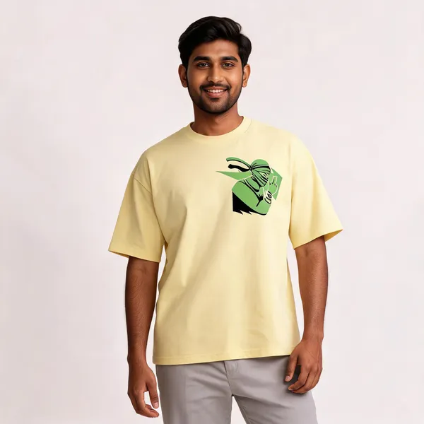 Yellow_Cotton_Relaxed_Fit_Graphic_T-Shirt_For_Men