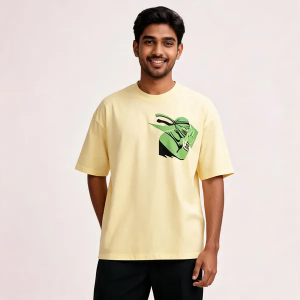 Yellow_Cotton_Relaxed_Fit_Graphic_T-Shirt_For_Men