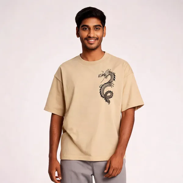 Beige_Cotton_Relaxed_Fit_Graphic_T-Shirt_For_Men