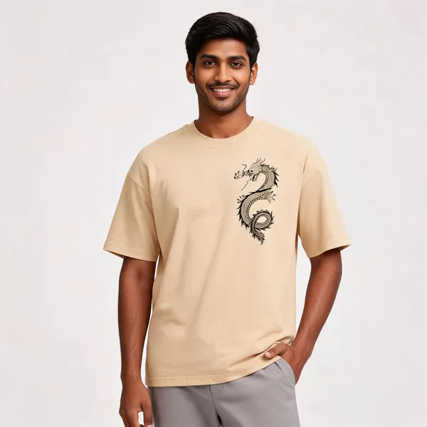 Beige_Cotton_Relaxed_Fit_Graphic_T-Shirt_For_Men