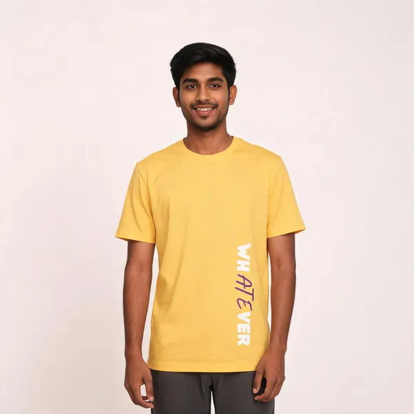 Yellow_Cotton_Regular_Fit_Graphic_T-Shirt_For_Men