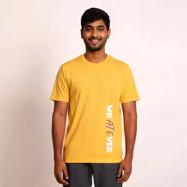 Yellow_Cotton_Regular_Fit_Graphic_T-Shirt_For_Men