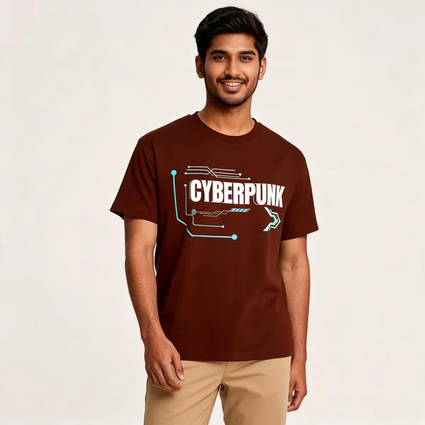 Brown_Cotton_Relaxed_Fit_Graphic_T-Shirt_For_Men