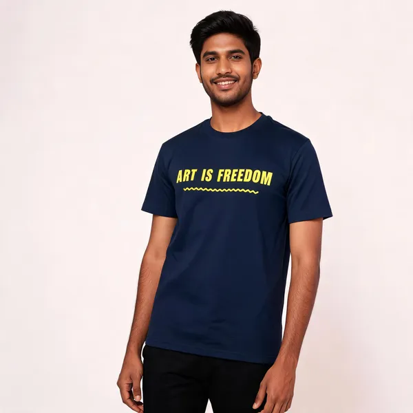 Navy_Cotton_Graphic_Print_T-Shirt_For_Men