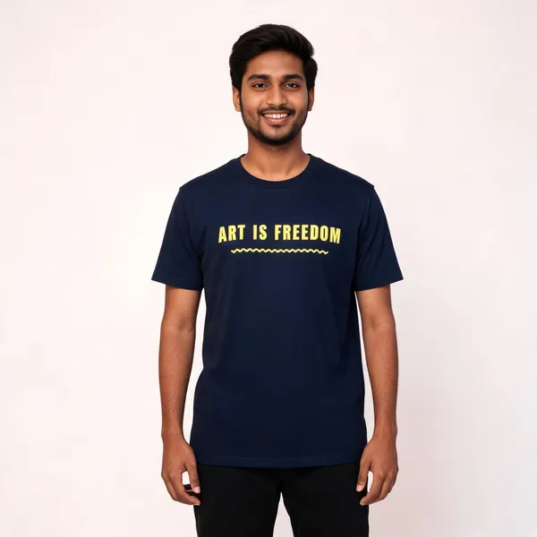 Navy_Cotton_Graphic_Print_T-Shirt_For_Men