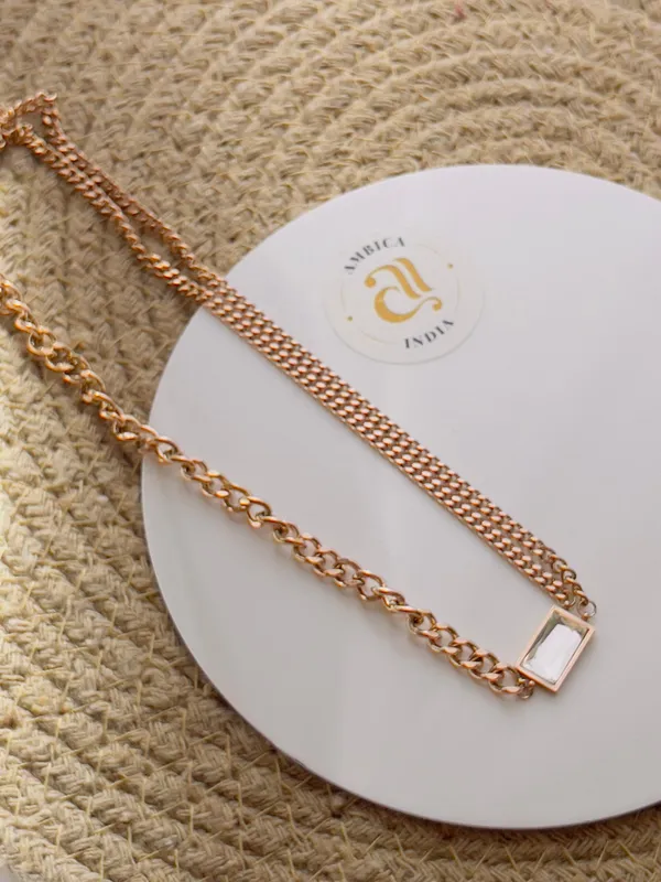 White_Crystal_Link_Chain_Necklace_Default_Title
