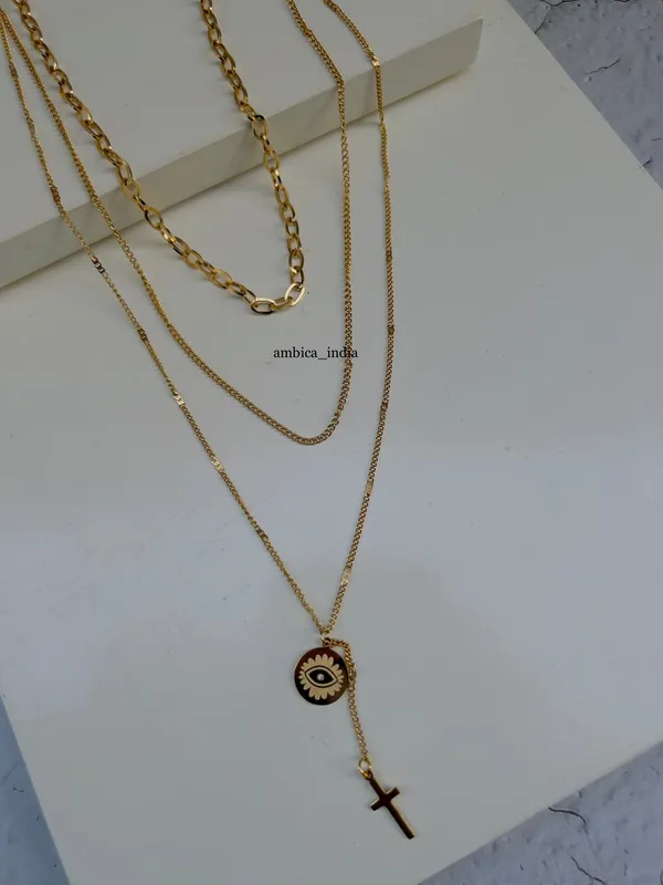 Evileye_Layered_Gold_Plated_Necklace_Default_Title