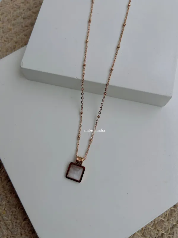 White_Square_Necklace_Default_Title