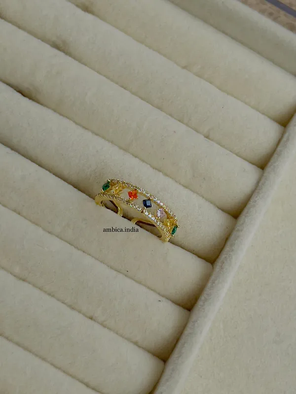 Multicolour_Adjustable_Ring_Gold_Default_Title