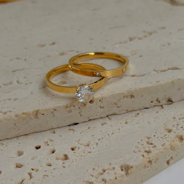 White_Crystal_Ring_Set