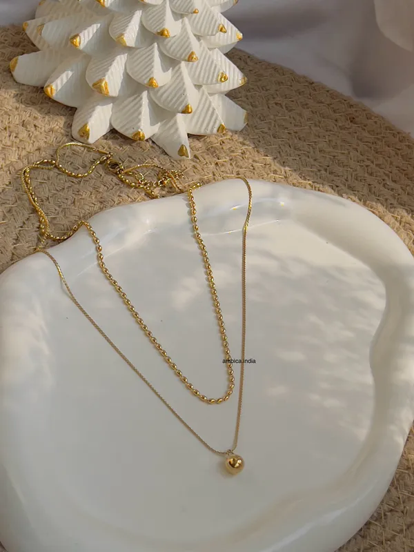 Layerd_Mini_Ball_Necklace_18k_Gold_Plated_Default_Title