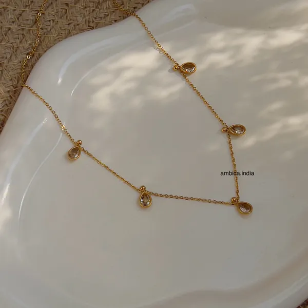 White_Crystal_Drop_Necklace_Default_Title
