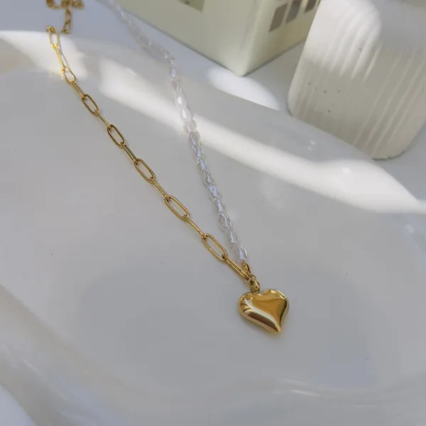 Pearl_With_Link_Chain_Heart_Necklace_Default_Title