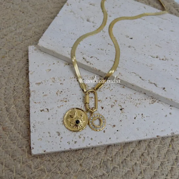 Snake_Chain_With_Heart_Sun_Charm_Necklace_Default_Title