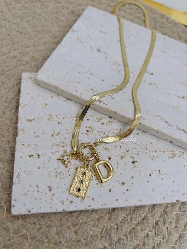 Snake_Chain_With_D_Star_Charm_Necklace_Default_Title