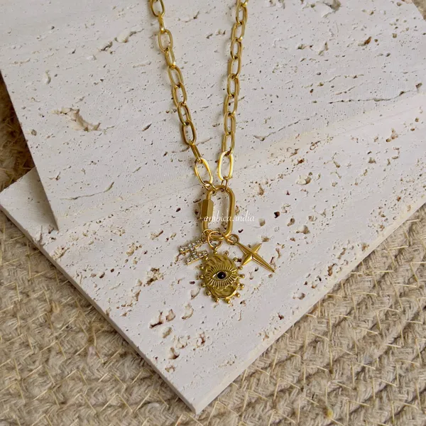 Link_Chain_With_Initial_Charms_Necklace_Default_Title