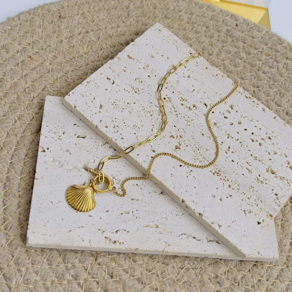 Shell_With_Link_Chian_Necklace_Default_Title
