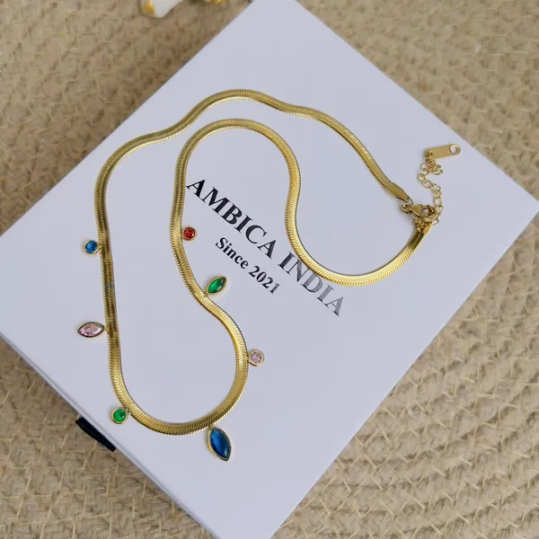Multicolour_Crystal_With_Snake_Chain_Default_Title