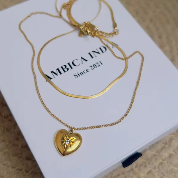 Heart_With_Snake_Chain_Layered_Necklace_Default_Title